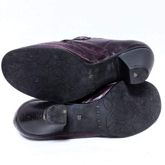 FIDJI FIDJI Dark Purple Heeled Loafers 39 - Picture 6 of 7